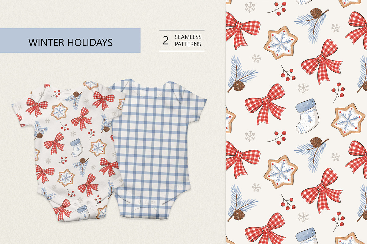 Winter holidays, a Pattern Graphic by Olena Kuznietsova (Photo 1 of 9)