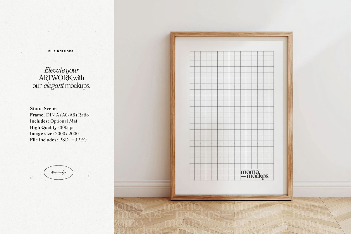 Leaning Frame Mockup | Poster Mockup, a Household Mockup by momomockps (Photo 6 of 8)