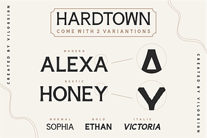 Hardtown A Vintage Sans Serif Font