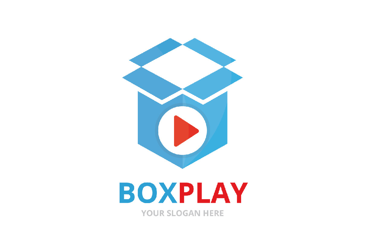 Vector button play and box logo, a Branding & Logo Template by GraphiShop