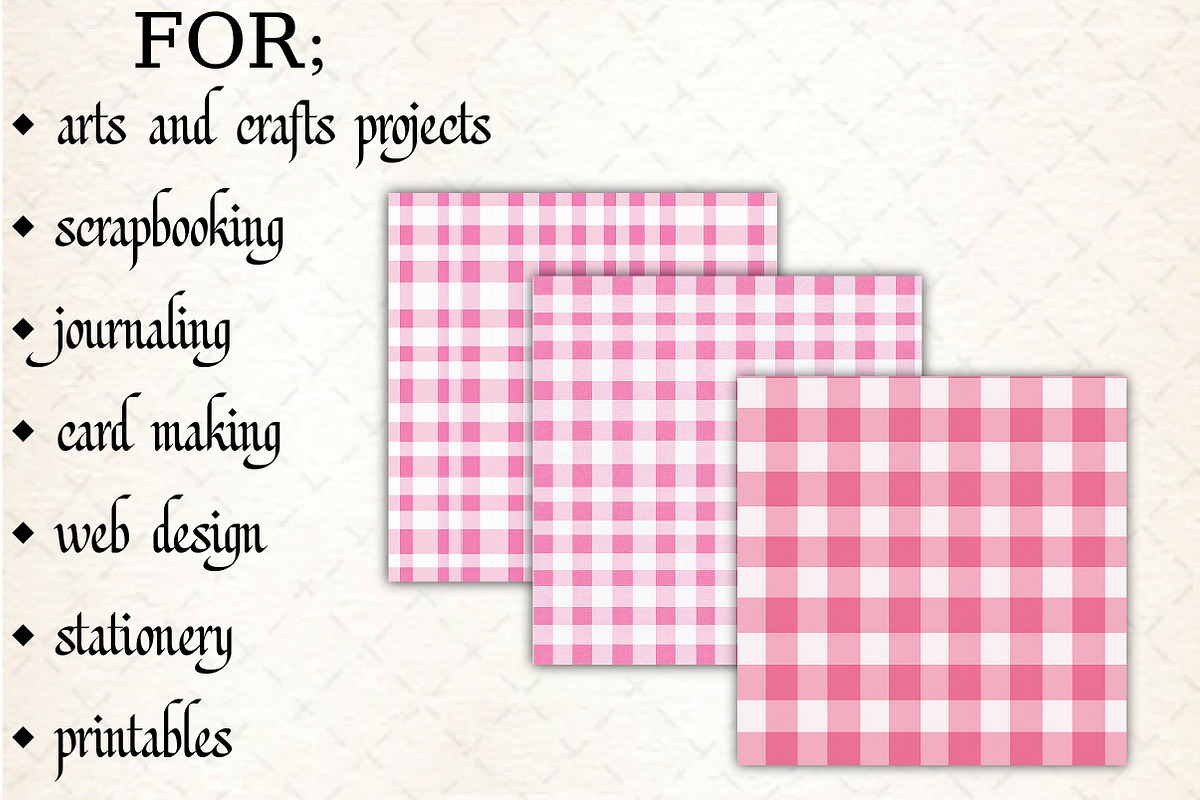 Light Pink and White Plaid Backgroun, a Pattern Graphic by Libby Wishes (Photo 5 of 5)