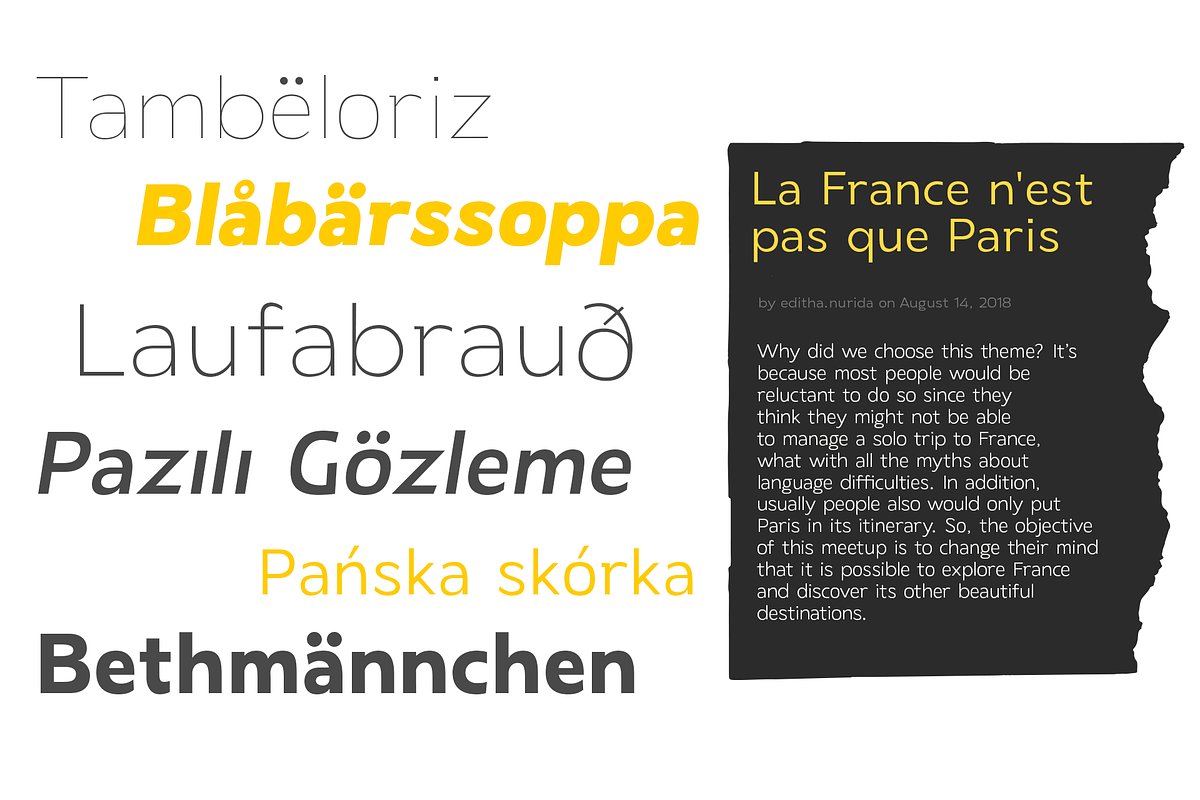 Laire Sans | 40 Font + Variable Font, a Sans Serif Font by Jolicia Type (Photo 6 of 13)