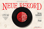 Neue Rekord Typeface - Display Fonts, a Serif Font by Gumico Studio. (Thumbnail 1 of 6)