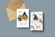 Winter town Christmas house clipart, a Person Illustration by LyubovZaytseva (Thumbnail 18 of 23)