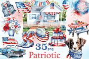 Patriotic Clipart Bundle, a Person Illustration by GlamArtZhanna (Thumbnail 1 of 6)