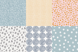 Dots And Circles Seamless Patterns