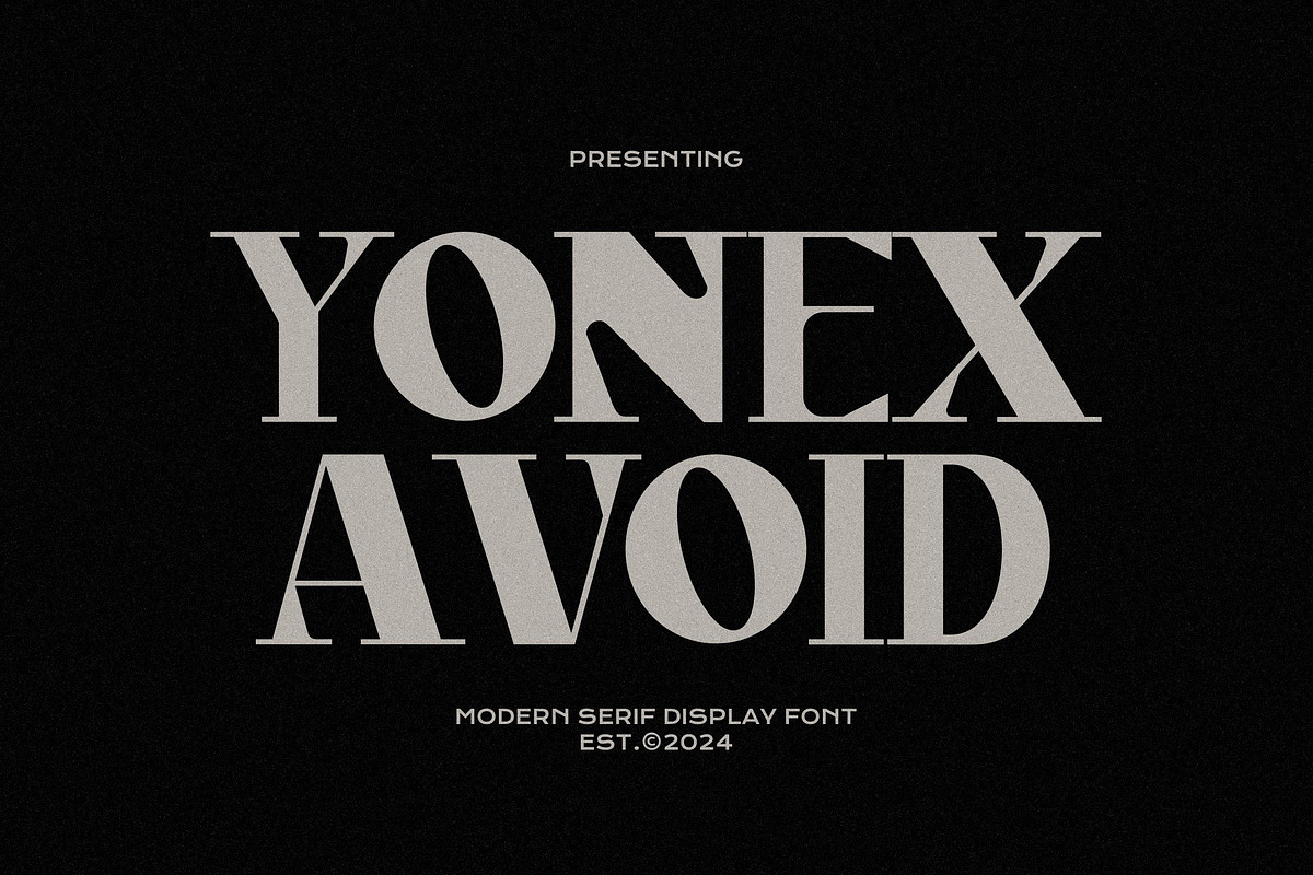 Yonex Avoid - Bold Serif Font, a Serif Font by Imoodev (Photo 1 of 5)
