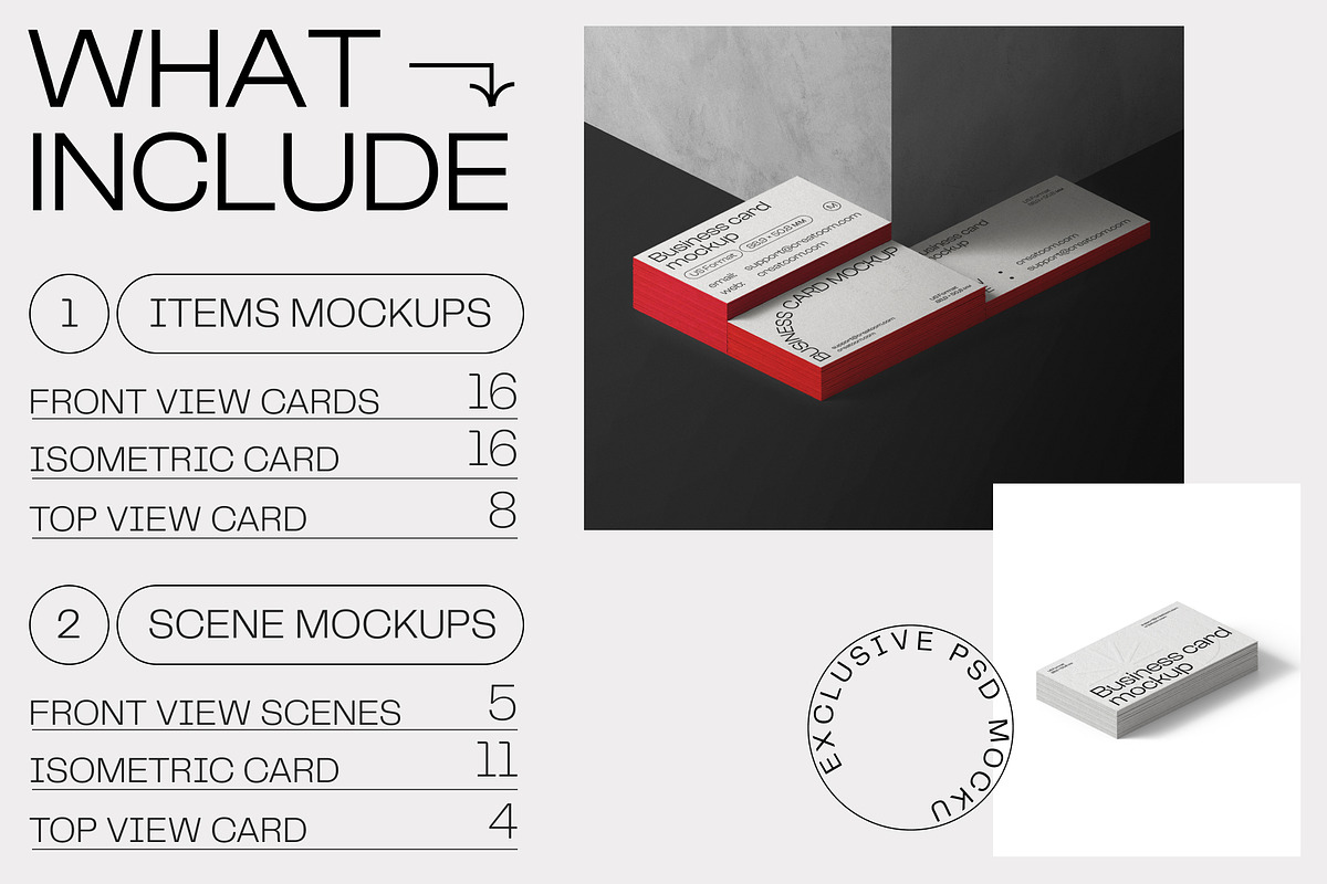 60 Business card mockups, a Product Mockup by Creatoom