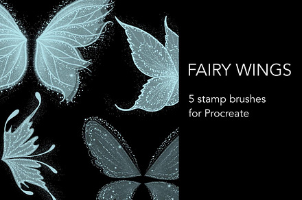 Fairy wings stamps for Procreate
