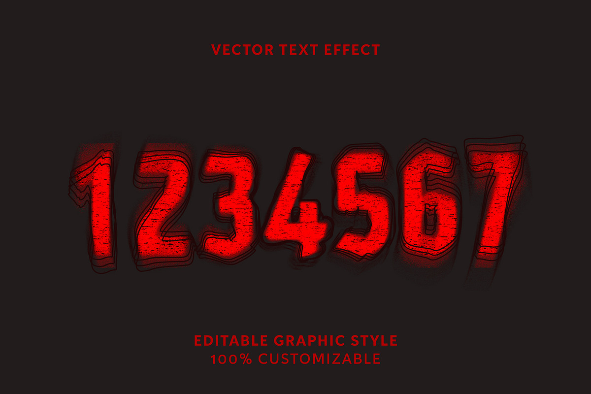 Distressed Horror Glitch Text Effect preview 2
