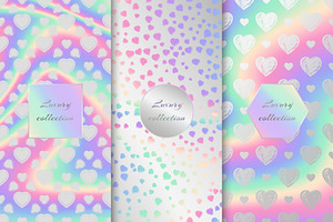 Set of holographic backgrounds with hearts