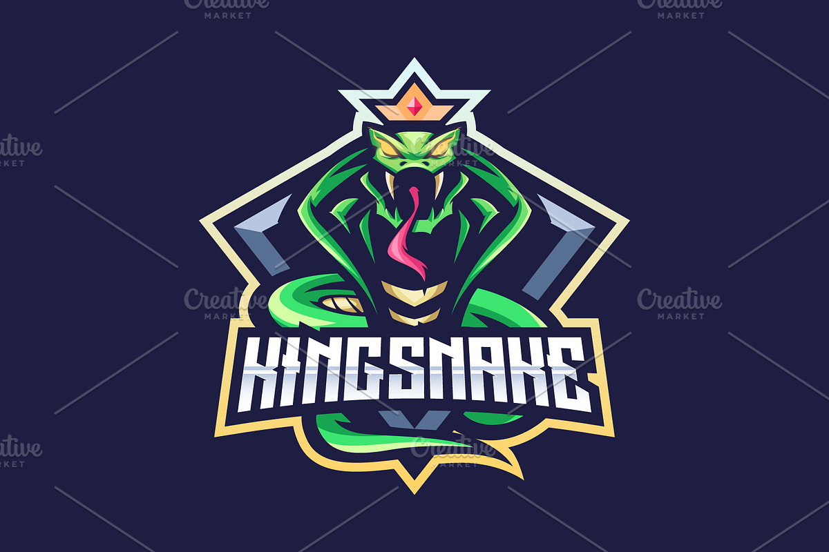 King Snake Mascot Esport Logo, a Branding & Logo Template by prps.std (Photo 3 of 3)