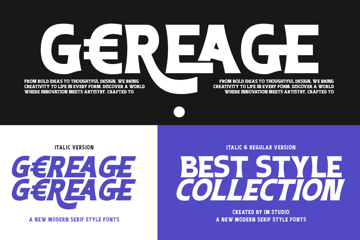 Gereage, a Sans Serif Font by IM Studio (Photo 9 of 9)