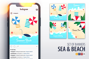 Sea & Beach Social Media Banners.