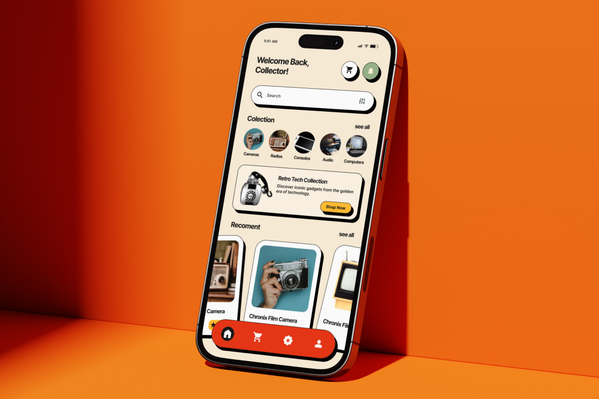 Neonova - E-commerce Retro Tech App, an App Template by productype1 (Photo 3 of 5)