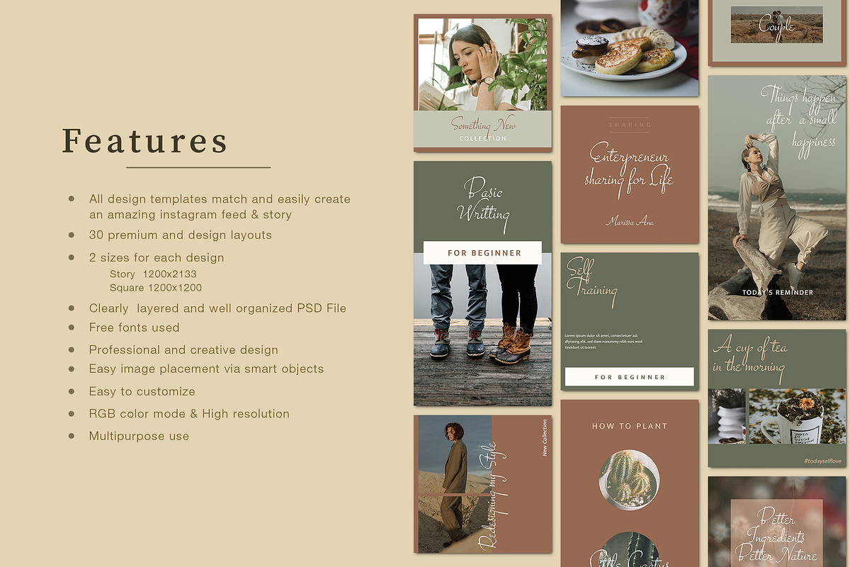 Creativepreneur Instagram | Derma, a Social Media Template by BlancaLab Studio (Photo 6 of 7)
