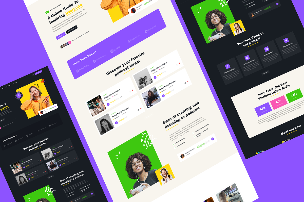 Podcast - Template UI Kits for Figma, an UI Kit Template by YoArts (Photo 2 of 4)