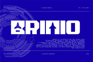 VB Brinio - Futuristic Display Font