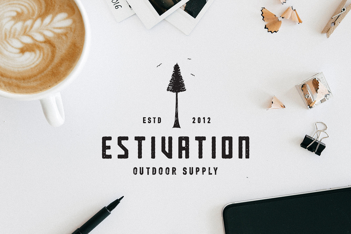30 Rustic Hand Drawn Logos Vol 2, a Branding & Logo Template by Design Surplus (Photo 4 of 5)