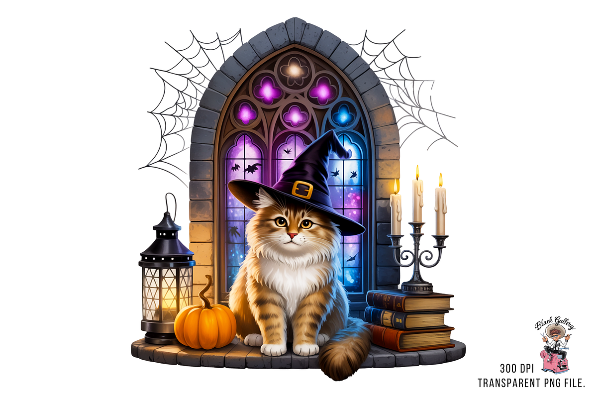Halloween Cat PNG Bundle, a Graphic by Rina Akther (Photo 3 of 11)