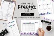 Printable Planner Set with Crystals, a Stationery Template by Olga Alexeenko (Thumbnail 1 of 10)
