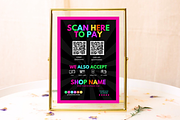 Neon Scan to Pay Sign, a Stationery Template by SunshineStudioBoutique (Thumbnail 5 of 10)