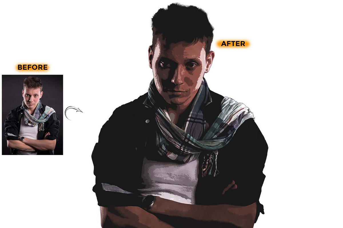 VECTOR WATERCOLOR ART FX, an Action Add-On by Studio Retouch (Photo 7 of 10)