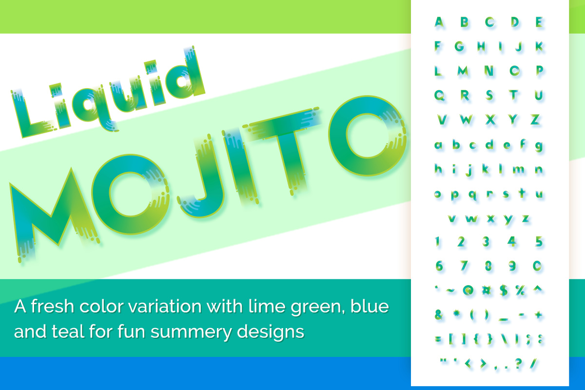 Liquid Color Font Trio preview 5