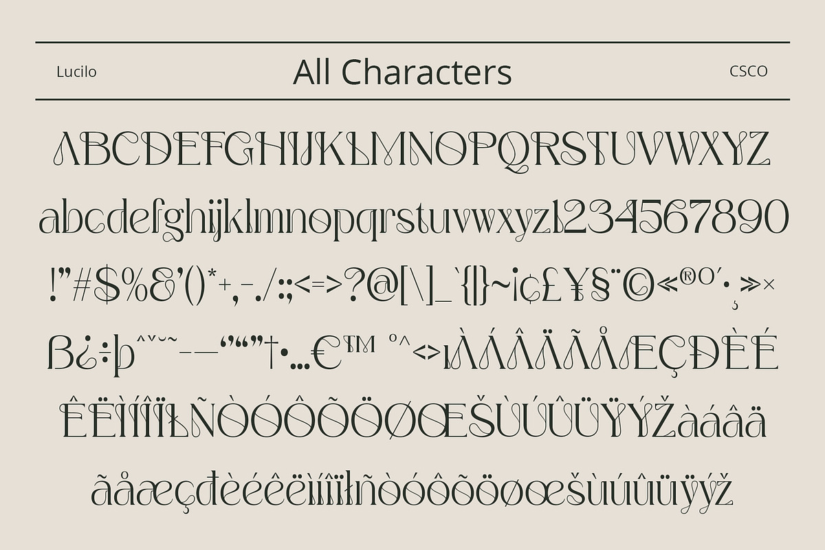 Lucilo – Art Noveau Font, a Serif Font by Craft Supply Co. (Photo 8 of 8)