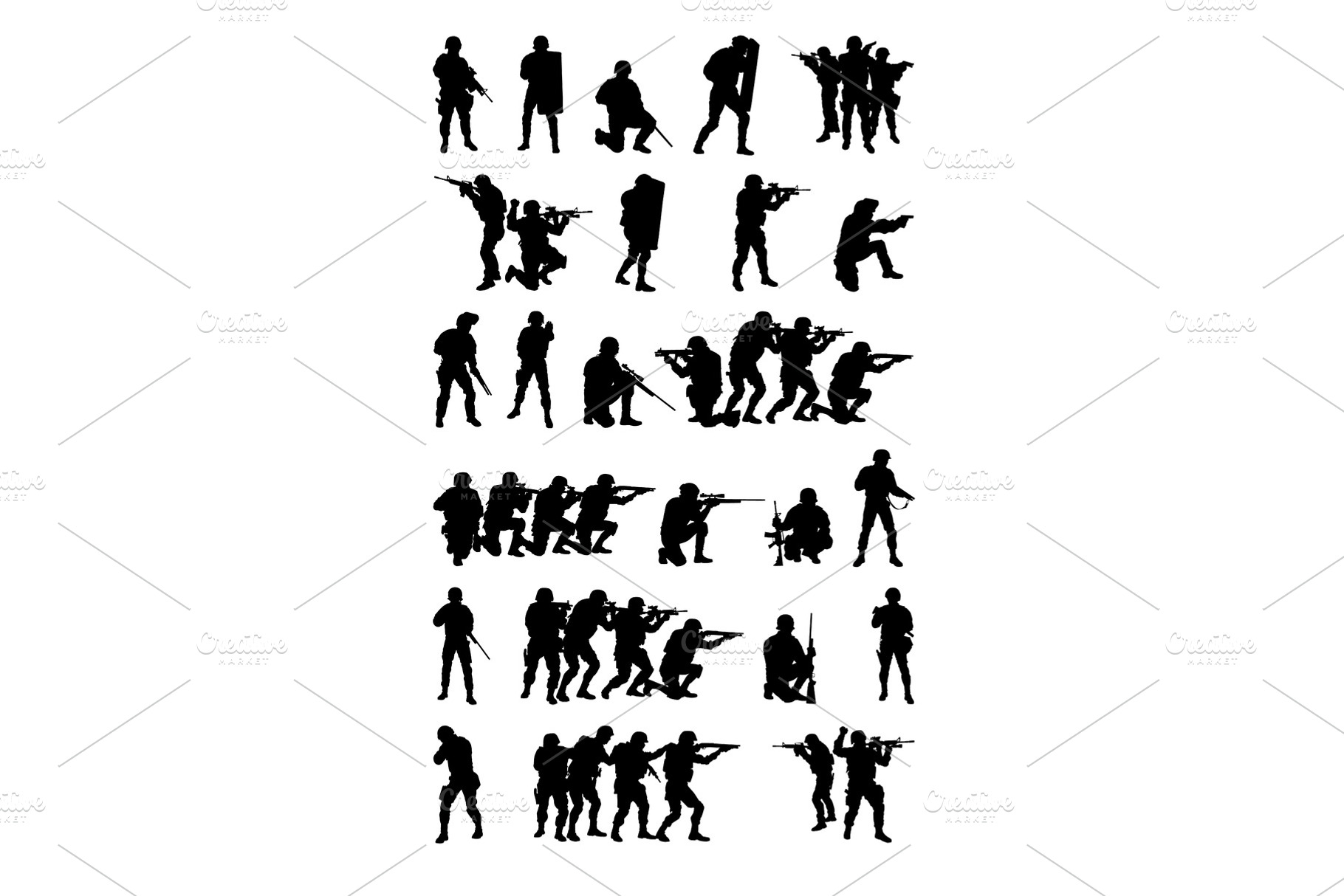 SWAT team set collection vector, an Abstract Photo by Getmilitaryphotos
