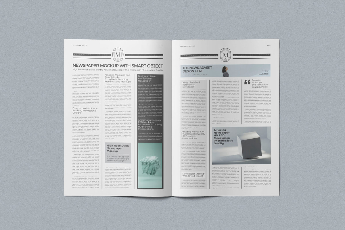 Tabloid Size Newspaper Mockup, a Product Mockup by PixelVoyager (Photo 5 of 7)