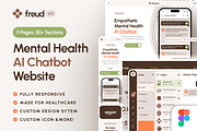 freud: AI Mental Health Website, a Landing Page Template by strangehelix.bio (Thumbnail 1 of 9)