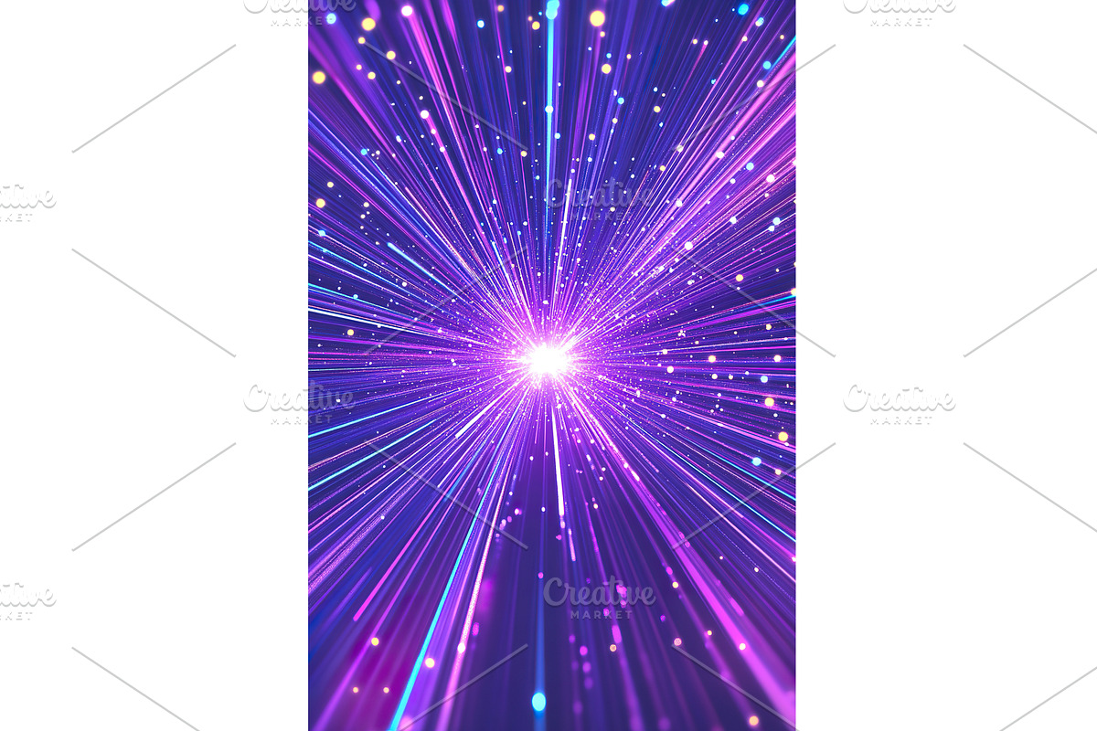 Vibrant purple light burst with, an Illustration by Lermont51