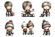 Praying Kids Clipart Bundle, an Illustration by DreamArtGraphic (Thumbnail 2 of 5)