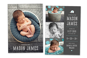 Birth Announcement Template CB074