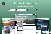 Frozence -Travel Agency Landing Page, a Landing Page Template by SLAB! Design (Thumbnail 1 of 5)
