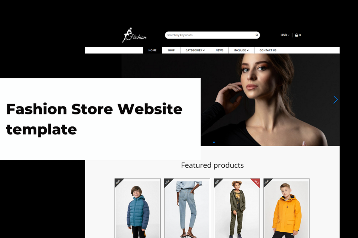 Fashion Store Website template, a HTML Template by Ordasoft (Photo 1 of 3)