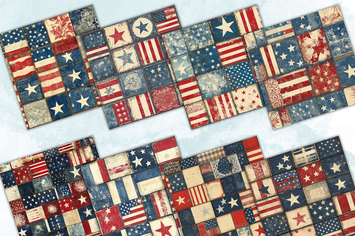 Vintage American Quilt Seamless, a Pattern Graphic by Paper & Pattern Studio (Photo 2 of 8)