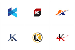 Set Of Initial Letter K Logo