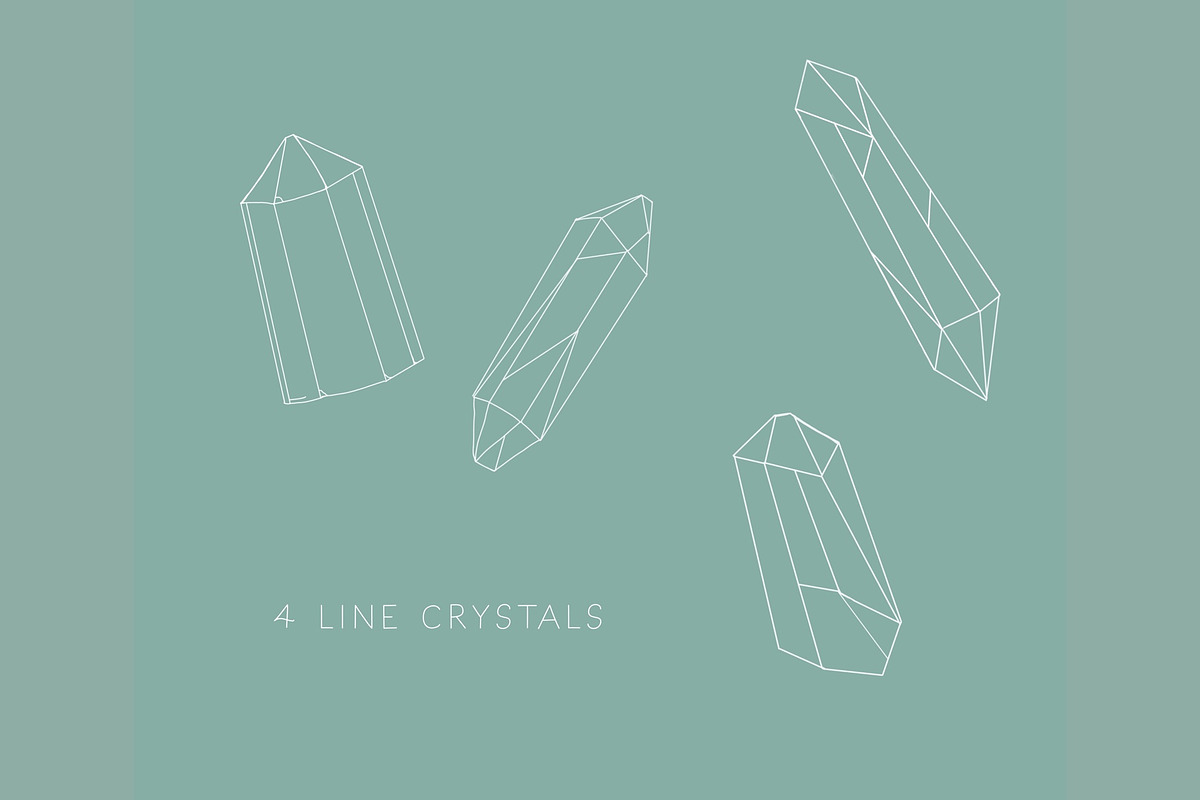 Mystical Crystals Procreate Stamps, a Brush Add-On by BohoCalligraphy (Photo 4 of 6)