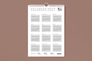Calendar 2027 Layout Template, a Stationery Template by MightyDesign (Thumbnail 1 of 6)