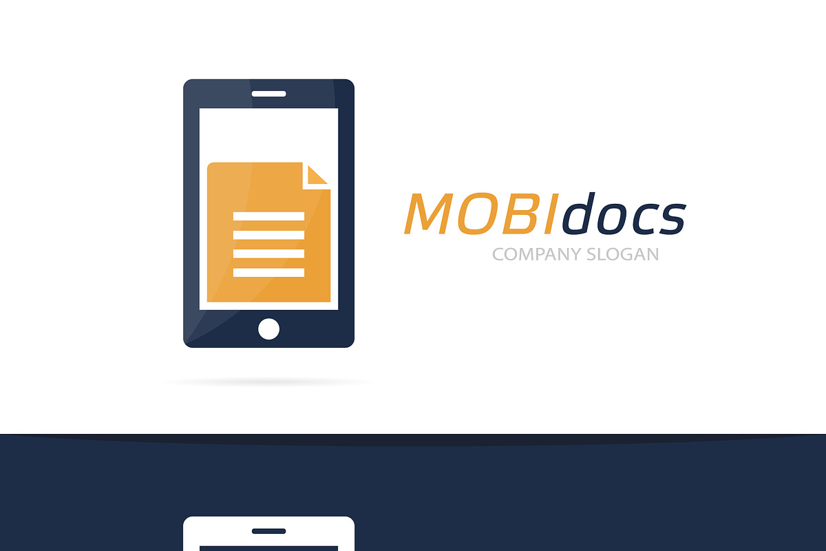 File and phone logo combination, a Branding & Logo Template by GraphiShop