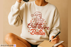 Out There Ballin Basketball SVG PNG, a Graphic by mh_arif