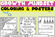 Growth Mindset Coloring & Posters, an Education Illustration by Sourcedigi (Thumbnail 1 of 4)