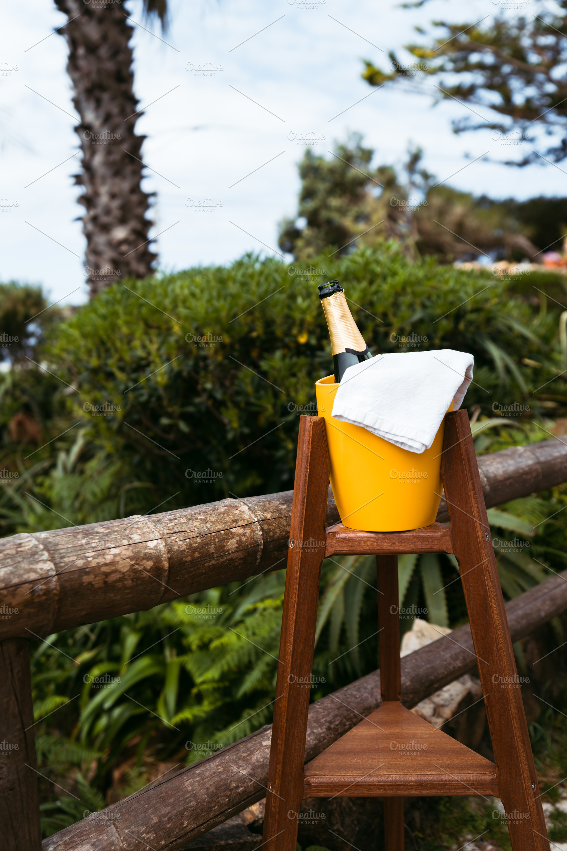 Champagne bucket with copy space, a Sports & Recreation Photo by SkyNext