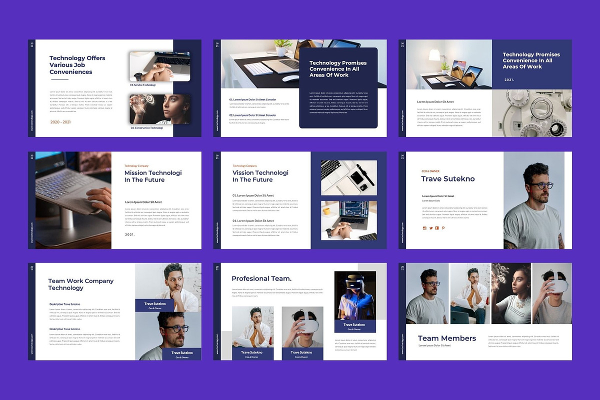 TECHNOLOGY Google Slide Template, a Presentation Template by Rizki Herdian (Photo 3 of 6)