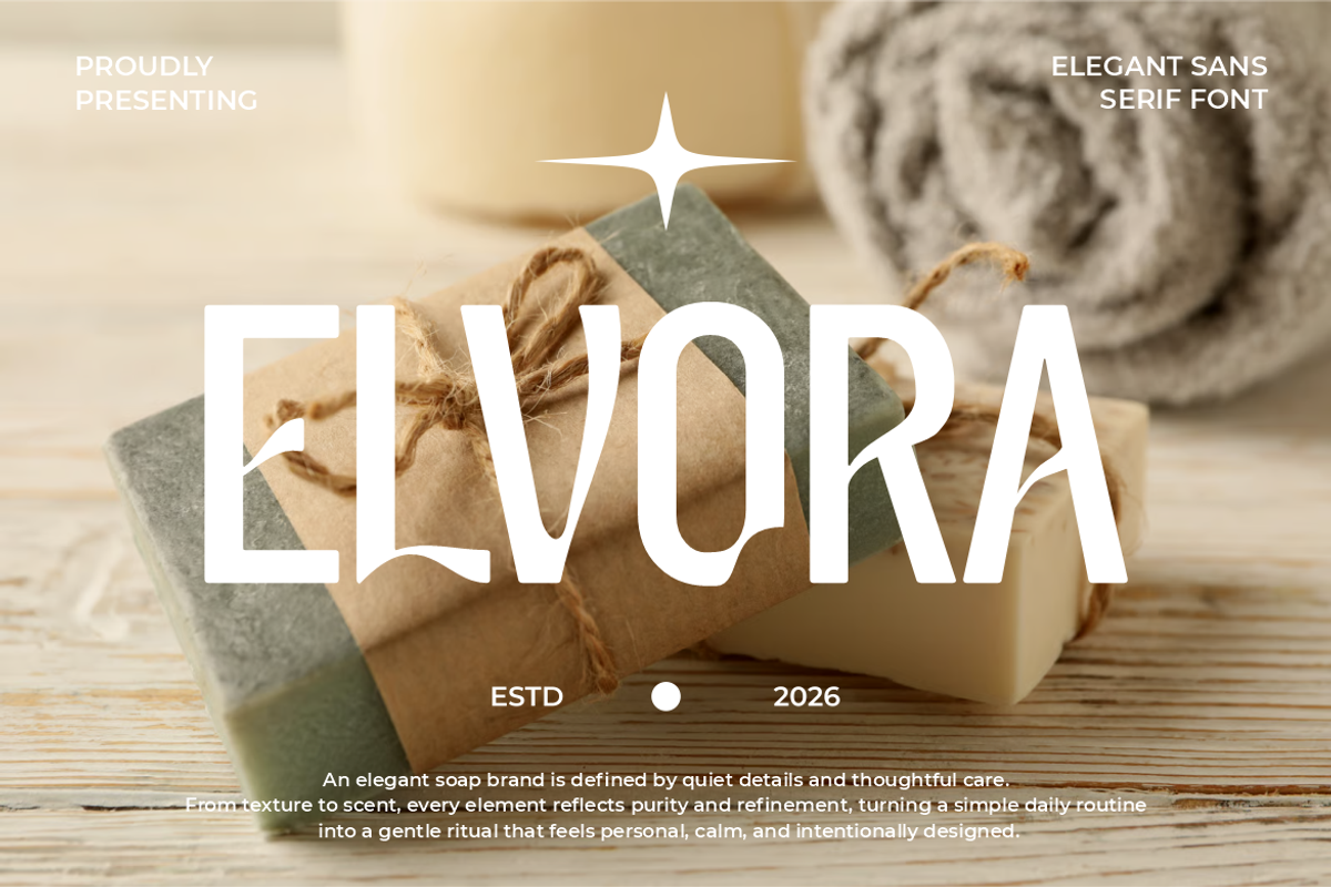 Elvora Modern Elegant Sans Font, a Sans Serif Font by PutraCetol Studio (Photo 1 of 5)