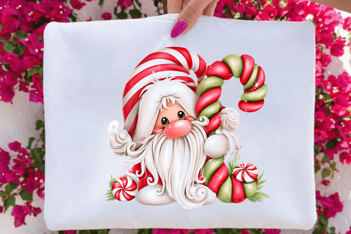 Whimsical Christmas Gnome Clipart B, a Seasonal Illustration by SVGArt (Photo 3 of 5)