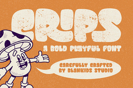Crips a Bold Playful Font, a Sans Serif Font by Blankids Studio