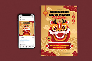 CNY Celebration Barongsai, a Flyer Template by Me55enjah Design